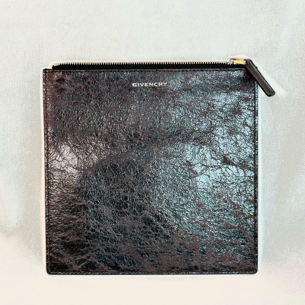 Givenchy Runway Collection Pouch on Distressed Brown Zip Top